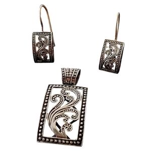Vintage Silpada  pendant & earrings set